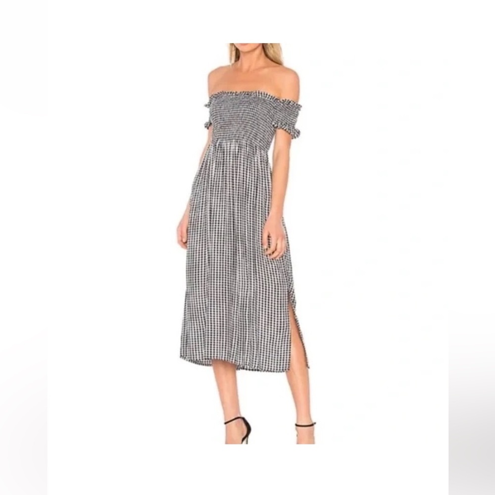 Bardot Black and White Seersucker Dress